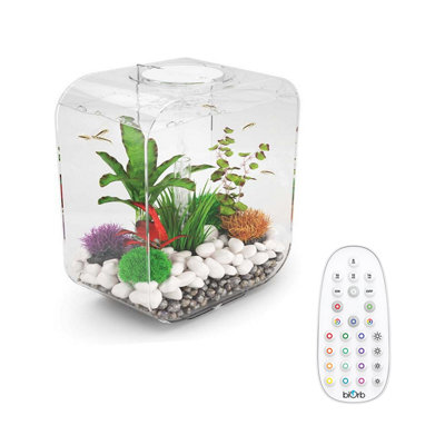 Oase Biorb Life 30L Aquarium Fish Tank In Clear With Mcr Led Lighting from B&Q