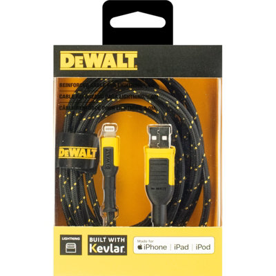 Dewalt Mfi-Certified Lightening Usb Iphone Charging Cable 10Ft 3M Reinforced from B&Q