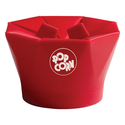 Chef'n Unisex Red Microwave Popcorn Popper, Silicone Popcorn Maker - Image 4