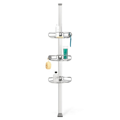 Simplehuman Medium Tension Shower Caddy With Adjustable ShlevesExtends 1.5 To 2.4M from B&Q