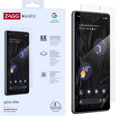 Zagg Invisibleshield Glass Elite Screen Protector Compatible With Google Pixel 7A, Shockproof, Scratch-Resistant, Stain Resistant