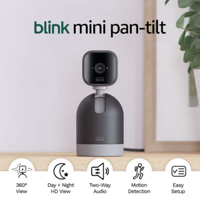  - Blink Mini Pan-Tilt Camera Rotating Indoor Plug-In Pet Security Two-Way AudioHd VideoMotion DetectionAlexa Enabled (Black)