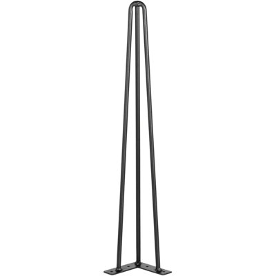 VEVOR Hairpin Table Legs 45.7 cm Black Set of 4 Desk Legs Each 99.8 kg Capacity Hairpin Desk Legs 3 Rods for Bench Desk Dining End Table Chairs Carbon Steel DIY Table Legs Heavy Duty Furniture Legs - Image 3