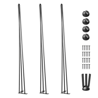 VEVOR Hairpin Table Legs 40 inch, Set of 4 DIY Desk Table Legs 3 Rods Heavy Duty - Image 2