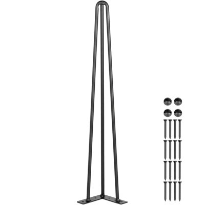 VEVOR Hairpin Table Legs 26 inch, Set of 4 DIY Desk Table Legs 3 Rods Heavy Duty - Image 3