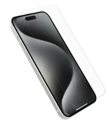 Otterbox Premium Glass Screen Protector For Iphone 15 Pro Max, Tempered Glass, Advanced Scratch Protection - Antimicrobial