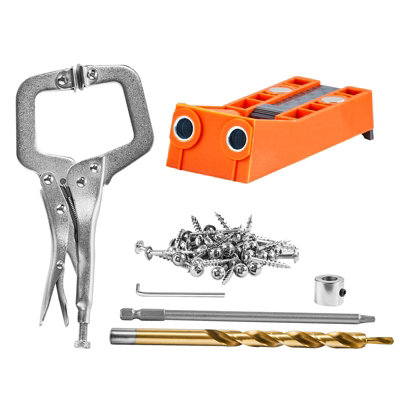VEVOR Pocket Hole Jig Kit Joinery Woodworking System Adjustable Depth with Clamp - Image 2