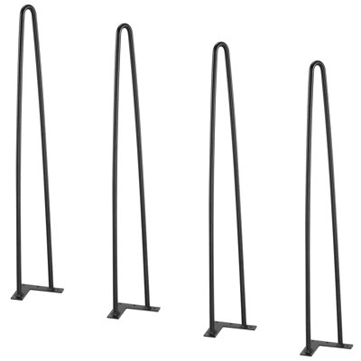 B&Q -  711.2mm Hairpin Furniture LegsMetal Home Diy Projects For NightstandCoffee TableDesk226.8Kg Load Capacity - Image 4