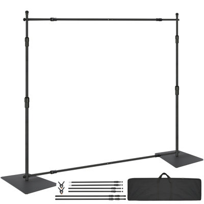 B&Q -  10X10Ft Pipe & Drape KitHeavy Duty Backdrop Stand With 6 Clamps & Bag For Wedding Event Photography - Image 5