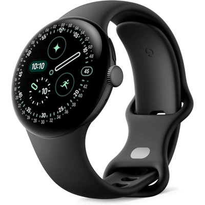 Google Pixel Watch 4 41mm Lte Smartwatch Matte Black Obsidian Band