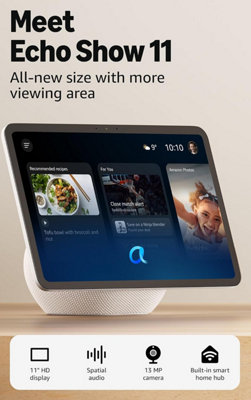 Amazon Echo Show 11 (2025) Smart Display With Alexa - Glacier White, White - Image 7