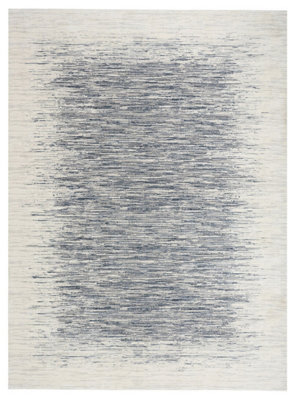  - Grand Street Grn04 Ivory Blue Rug By Dkny-183Cm X 274Cm