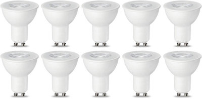 Basics Led Gu 10 Spotlight Bulb5.5 W (Equivalent To 50 W)Warm WhiteDimmable- Pack Of 10 from B&Q