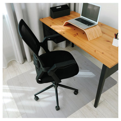 Floortex Hometex Solutions Shipped Flat Premium Pvc Chair Mat For Hard Floors75 X 120Cm No Unrolling Needed from B&Q