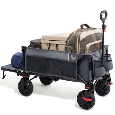 Timber Ridge Festival Trolley 300 L With BrakesFolding Camping Cart Tailgate135 Kg Collapsible Heavy Duty Wagon Detachable from B&Q