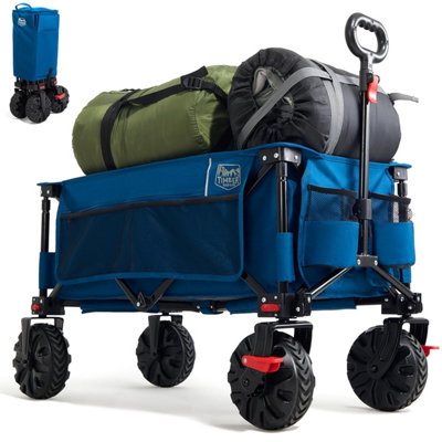 Timber Ridge Festival Trolley On Wheels With Brakes200 L Foldable Camping Cart Adjustable Handle & Cover Bag100 Kg Heavy Duty from B&Q