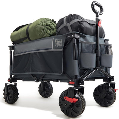 Timber Ridge Festival Trolley On Wheels With Brakes200 L Folding Camping Cart Adjustable Handle & Cover Bag100 Kg Heavy Duty from B&Q