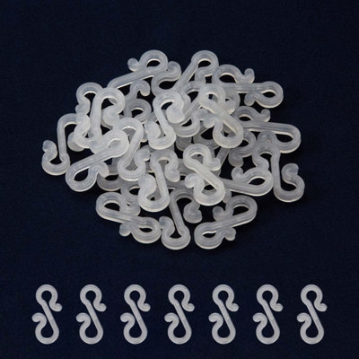 Hang Ups Clear Mini S Gutter Hooks 50/pack from B&Q