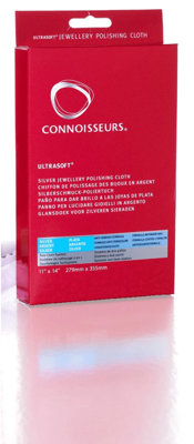  - Connoisseurs Ultrasoft Silver Jewellery Polishing ClothLarge Cotton Dual Cloth Cleaner Anti Tarnish Shine Care