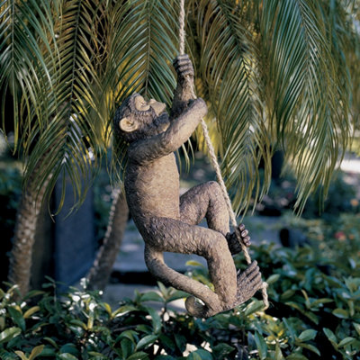 Design Toscano Makokou Climbing Monkey Sculpture Brown Exotic Resin Statue from B&Q