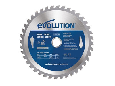 Evolution M185Tct-40Ms Mild Steel Cutting Mitre Saw Blade 185 X 20mm X 40T from B&Q