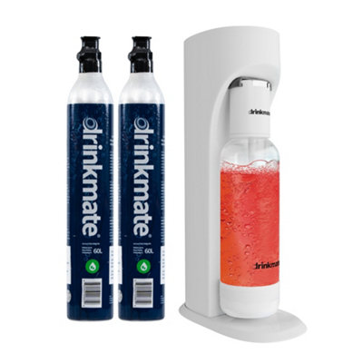 Drinkmate Omnifizz Carbonator Classic White With 2 Co2 Cylinders - Image 5