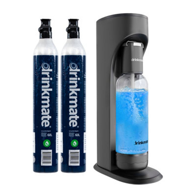 Drinkmate Omnifizz 410-01-14Zx2 Matt Black Drinks Carbonator Soda Maker With 2 Co2 Cylinder - Image 5