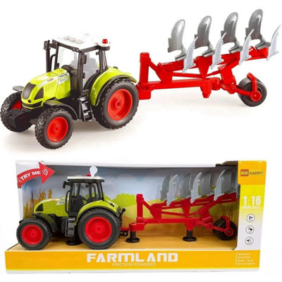  - Big Daddy Farm Tractor Toy With PlowLights And Sounds