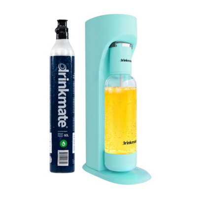 Drinkmate Omnifizz Sparkling Water Soda Maker With 1X 60L Co2 CylinderArctic Blue from B&Q