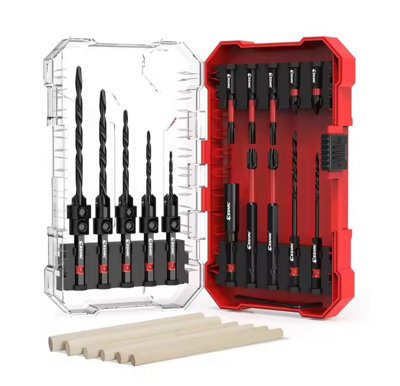 Ezarc 80331011 Countersink Drill Bits Set 24Pcs Tapered Drill Bits Storage Box from B&Q