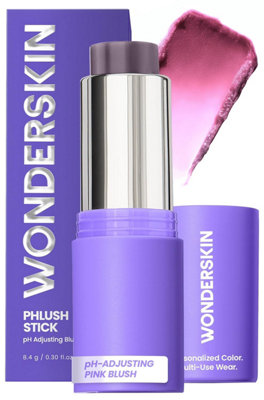 Wonderskin Cream Blush Stick Ph-ActivatedPhlush Multi-UseFor Cheeks And LipsCooling Nourishing Color-Adjusting Makeup from B&Q