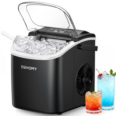 Euhomy Ice Maker Machine Countertop Cube Self-Cleaning Function,9 Cubes In 6 Mins,portable Machines With Scoop & Basket For Home from B&Q