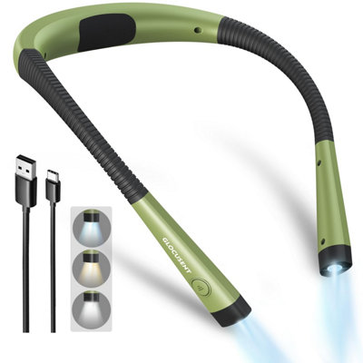 Glocusent Reading Light Book Orignal Neck With 3 Colors & 6 Brightness LevelsBendable ArmsRechargeable LampLong Lasting from B&Q