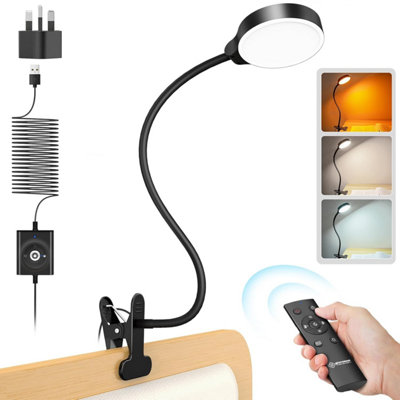 Glocusent 5 W Clip On Light36 Led Eye Caring Reading For Bed3 Colors & 5 Brightness On Lamp With Adapter/ Bunk Remote & from B&Q