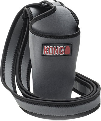  - Kong H2O Dog Water Bottle Caddy Holder Carrier Neoprene Black