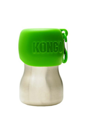 B&Q H2o4k9 Portable Pet Dog Drinking Water Bottle Stainless Steel 270Ml Green