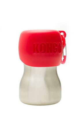  - Kong H2O Portable Dog Drinking Bottle Pet Water Bottle Stainless Steel Small