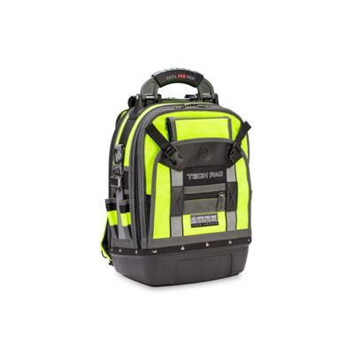 Veto Pro Pac Ax3515 Tech Pac Hi-Viz Yellow Backpack Tool Bag from B&Q