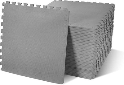 Puzzle Exercise MatBalancefrom Eva Foam Interlocking Tiles144 Sq FtGrey from B&Q