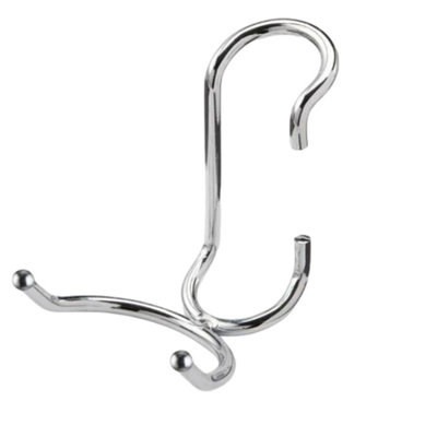 B&Q -  Polehooks Chrome C-Hooks For 1" Wire ShelvingPack Of 5