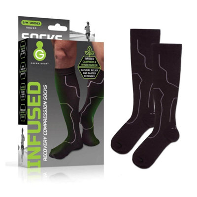 Greendrop Infused Recovery Compression Socks Size SM from B&Q