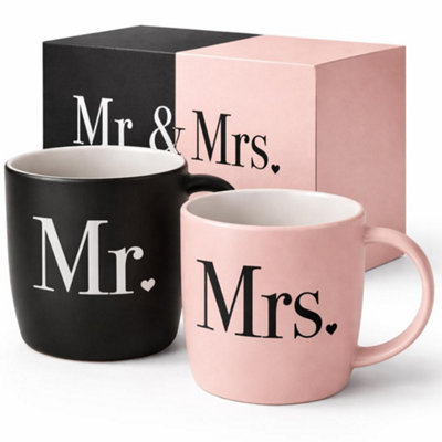  - Triple Gifffted Mr And Mrs Coffee Mugs Couples Gifts Ideas For Wedding Anniversary Engagement Valentines Christmas His Hers