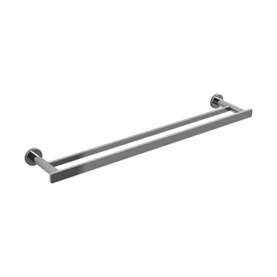 B&Q -  Paradox 60 Cm (24") Double Towel Bar Chrome
