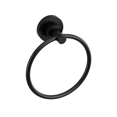 B&Q -  Gs Bathroom Towel Ring Black