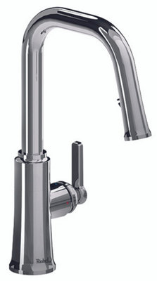Riobel Trattoria Mixer With Pull Down Spray Square Spout Chrome Kitchen Tap from B&Q