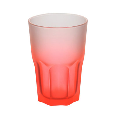 Luminarc Tumbler Glass 370Ml Orange Frosted Gradient Dishwasher Safe Drinkware from B&Q