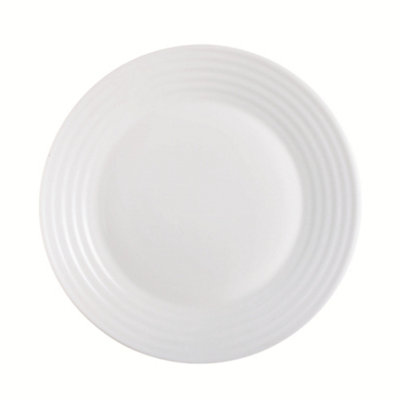  - Luminarc Harena Dessert Plate Opal Glass 19Cm White Microwave Dishwasher Safe