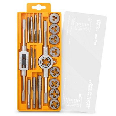 B&Q -  Metric Tap & Die Set Complete M3 To M12 Tapping And Threading Tools Hi-Spec 20Pc