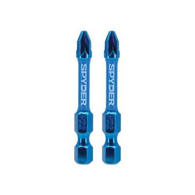 Spyder Mach-Blue Pz2 Impact Screwdriver Bits (L)50mmPack Of 2 from B&Q