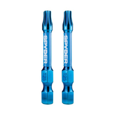 Spyder Mach-Blue Tx25 Impact Screwdriver Bits (L)50mmPack Of 2 from B&Q